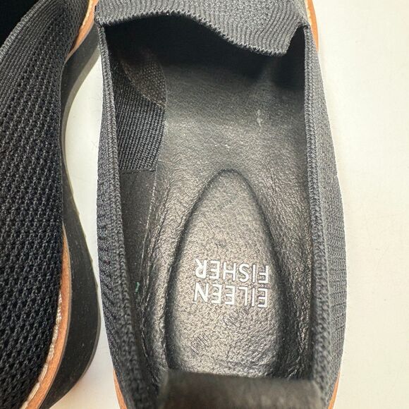 EILEEN FISHER Lindy Black  Novo Stretch Knit Platform Wedges  Womens Size 8.5 - Picture 10 of 10
